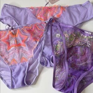 Savage X Fenty Assortment of Purple Panties 3 Pairs Size 1X